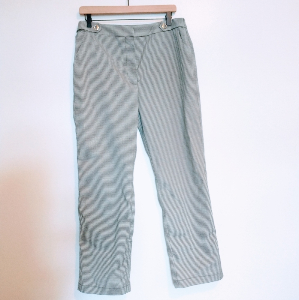 J.O.A gingham black and white straight leg pants. Size large
